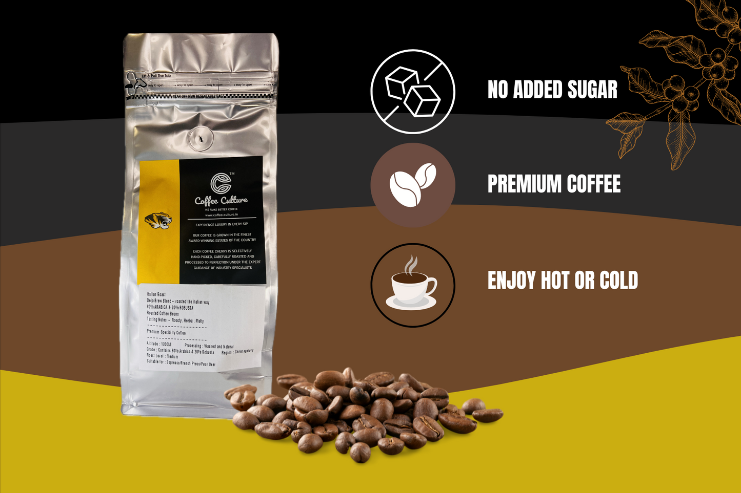 CC Coffee Culture Deja Brew Whole Beans 250gms